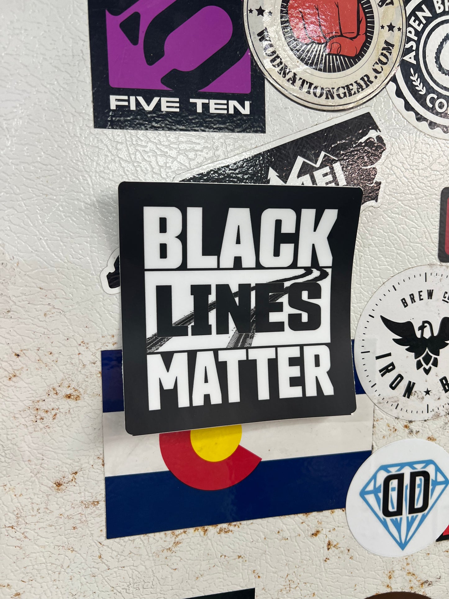 Black Lines Matter Sticker